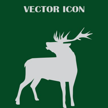 Geyik vektör web simgesi