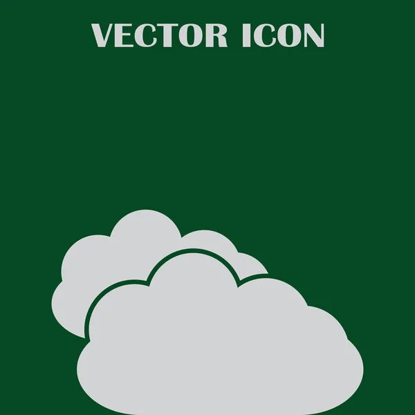 Wolkensymbol flacher Vektor. — Stockvektor