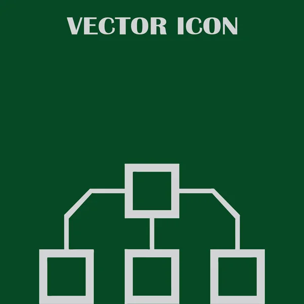 Organigramme Icône vectoriel . — Image vectorielle