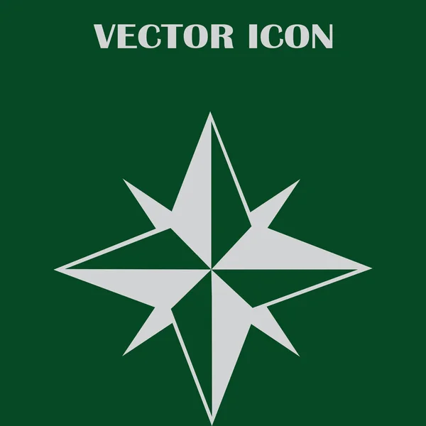 Brújula Icono plano Vector — Vector de stock