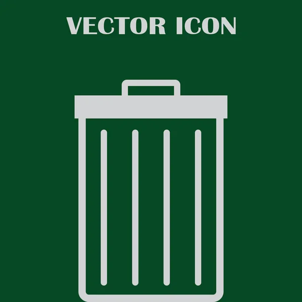 Garbage trash bin icon isolated. Vector illustration. Flat style.waste paper basket. Waste bin.Garbage bin.Garbage basket.Trash basket. — Stock Vector