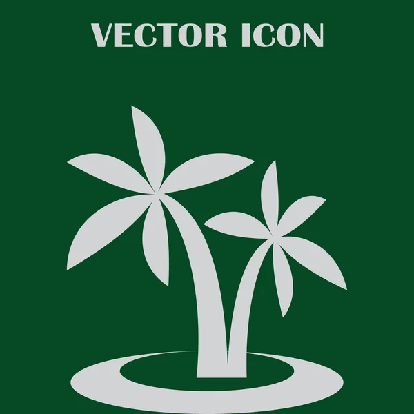Silhouette de palmiers sur l'île. Illustration vectorielle — Image vectorielle