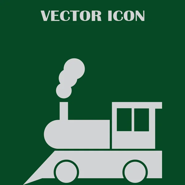 Die Dampflokomotive. alte Bahn-Ikone — Stockvektor