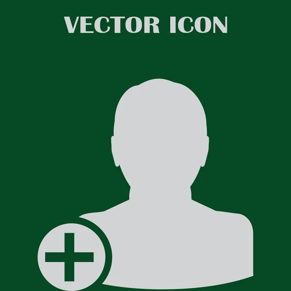 Добавить значок вектора друга — стоковый вектор