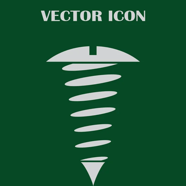 Icono de tornillo. Uno de los iconos web establecidos — Vector de stock