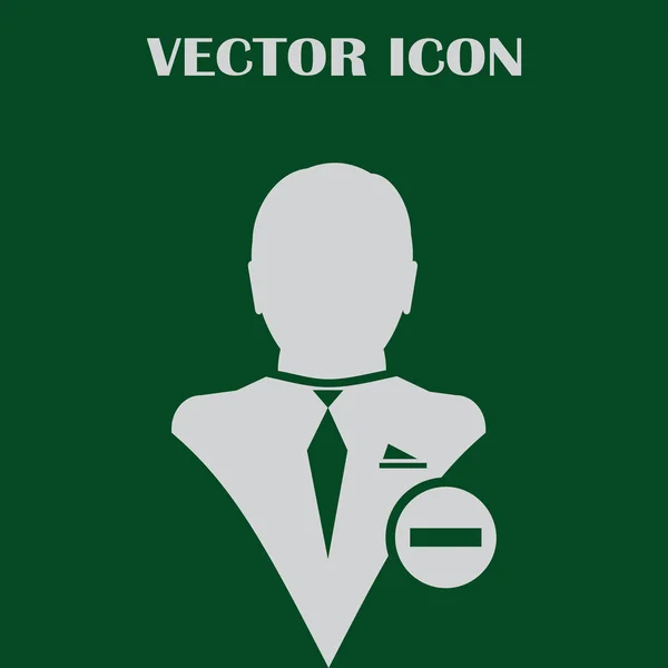 Supprimer l'icône du compte d'utilisateur — Image vectorielle