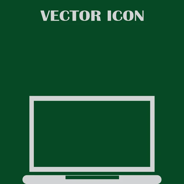 Icono portátil en estilo plano de moda. Símbolo de ordenador para el diseño de su sitio web, logotipo, aplicación, interfaz de usuario. Ilustración vectorial, EPS10 . — Vector de stock