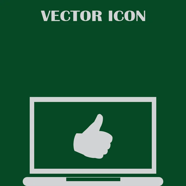 Vector thumb up icon, Flat icon vector illustration. — Stock Vector