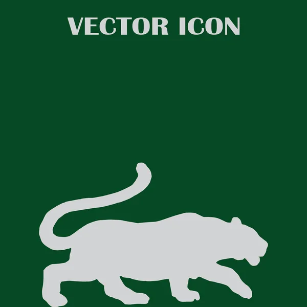 Tigersilhouette, Vektorsymbol — Stockvektor