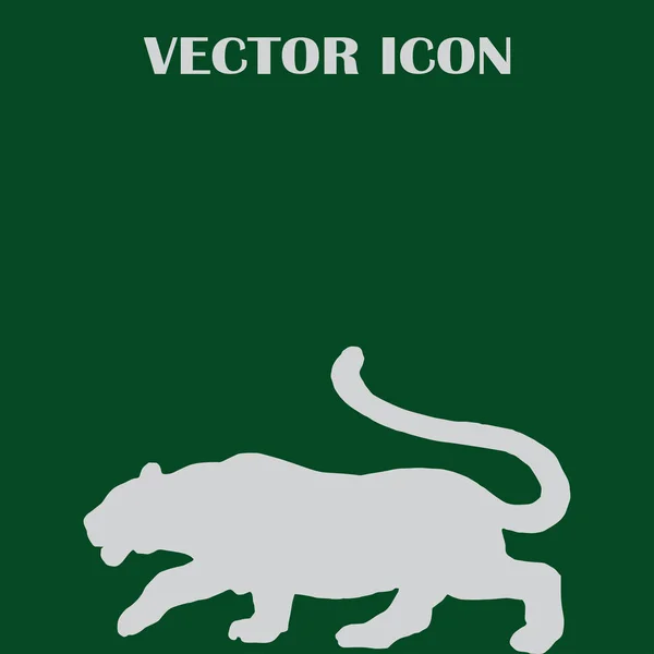 Tigersilhouette, Vektorsymbol — Stockvektor