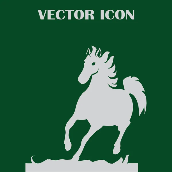 Silueta vectorial de un caballo en carrera — Archivo Imágenes Vectoriales