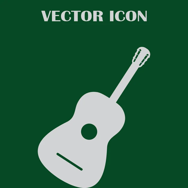 Вектор икон гитары, знак акустического музыкального инструмента — стоковый вектор