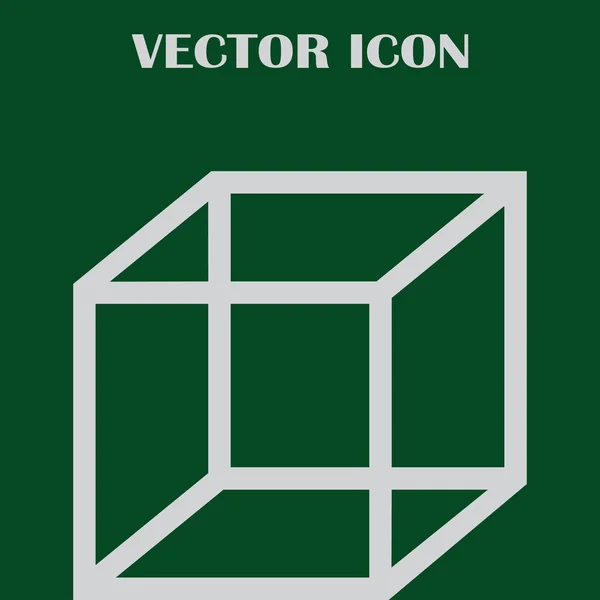 Isometrisches Würfelvektorsymbol. 3D quadratische Zeichen. Kästchensymbol — Stockvektor