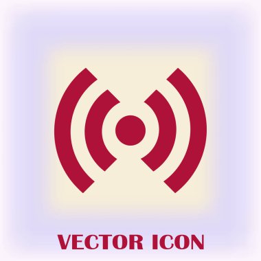 WiFi simge vektör, kablosuz Internet işareti, düz stil grafik ve web tasarımı için