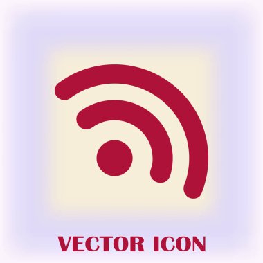 WiFi simge vektör, kablosuz Internet işareti, düz stil grafik ve web tasarımı için