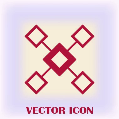 Akış şeması simge vektör.