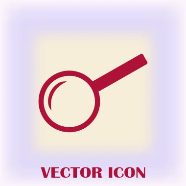 Büyüteç camı. Arama simgesi. Vektör çizim.