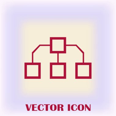 Akış şeması simge vektör.