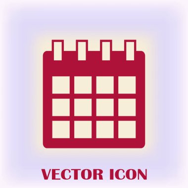 Takvim izole düz Web telefon simgesini