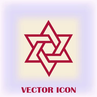 Davut'un yıldızı. Simge vektör