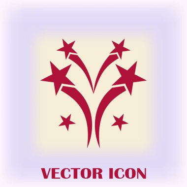 Havai fişek satırı simgesi, anahat vektör işareti