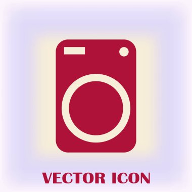 Çamaşır makinesi simgesi. Cihazı vektör simgesi. Çamaşır makinesi simge vektör