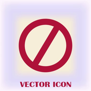 Hiçbir işaret düz simgesi