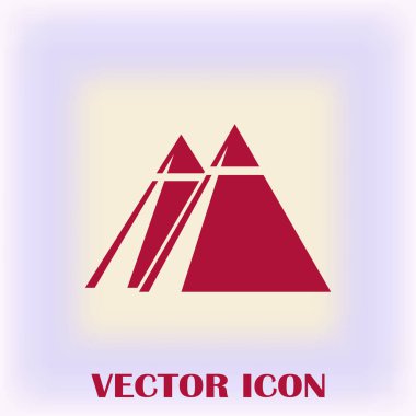 Piramit vektör web simgesi