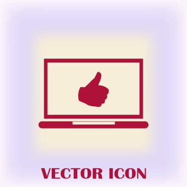 Simge, düz simge vektör çizim vektör başparmak.