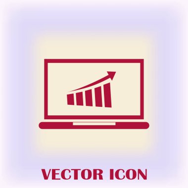 Web vektör simgesi. İş grafiği ile izlemek