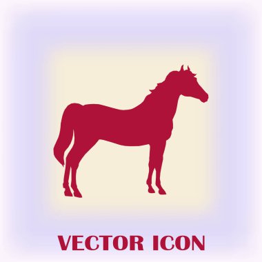 Koşan bir atın vektör silueti