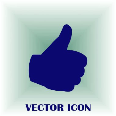 Simge, düz simge vektör çizim vektör başparmak.