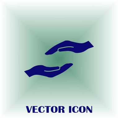 eller simge vektör, düz tasarım en iyi vektör simgesi