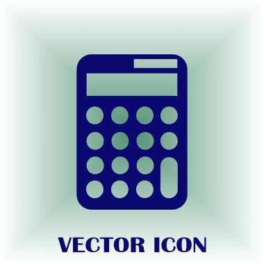 Hesap makinesi simgesi, vektör illüstrasyonu. düz tasarım biçimi.