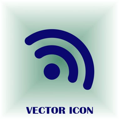 WiFi simge vektör, kablosuz Internet işareti, düz stil grafik ve web tasarımı için