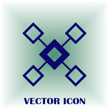 Akış şeması simge vektör.