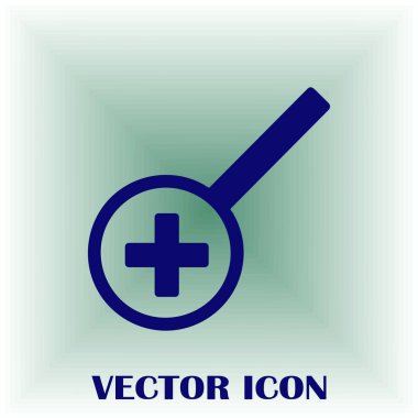 Büyüteç camı. Arama simgesi. Vektör çizim.