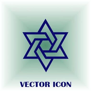 Davut'un yıldızı. Simge vektör