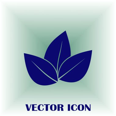 Yaprak ikonu vektör illüstrasyonu
