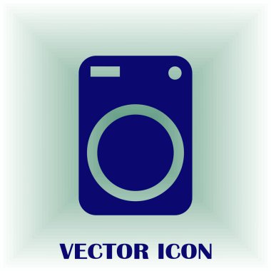 Çamaşır makinesi simgesi. Cihazı vektör simgesi. Çamaşır makinesi simge vektör