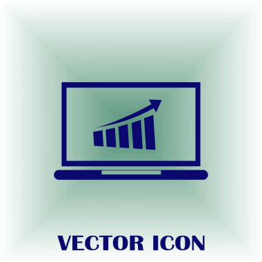 Web vektör simgesi. İş grafiği ile izlemek