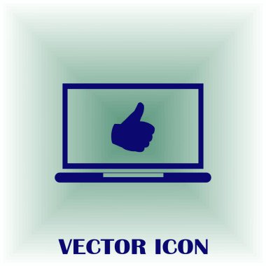 Simge, düz simge vektör çizim vektör başparmak.