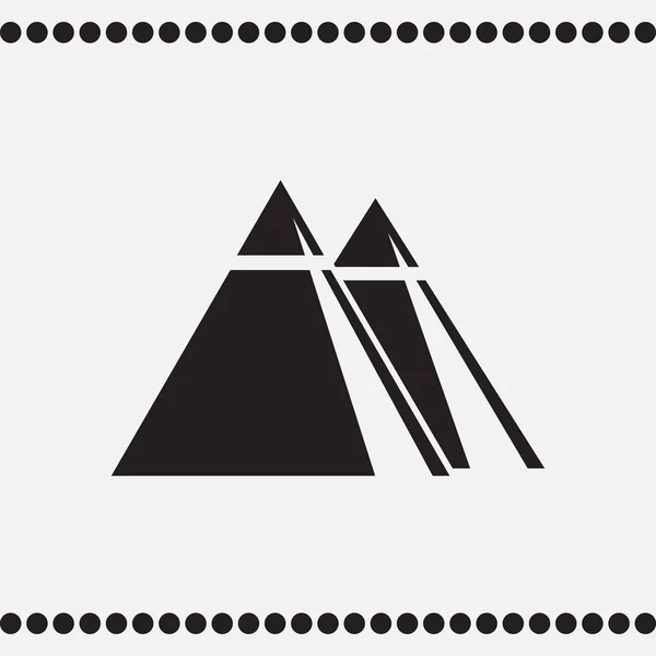 Piramida wektor web ikonę — Wektor stockowy