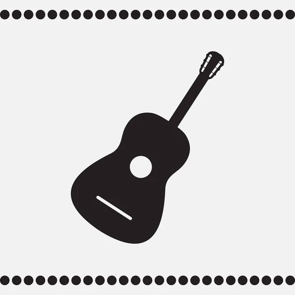 Ícone web de guitarra acústica — Vetor de Stock