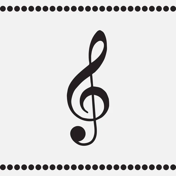 Icono de nota de música plana — Vector de stock