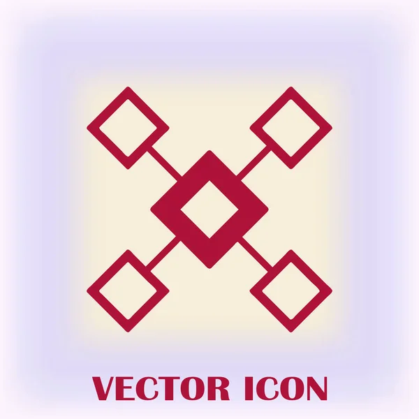 Diagrama de flujo Icono Vector . — Vector de stock
