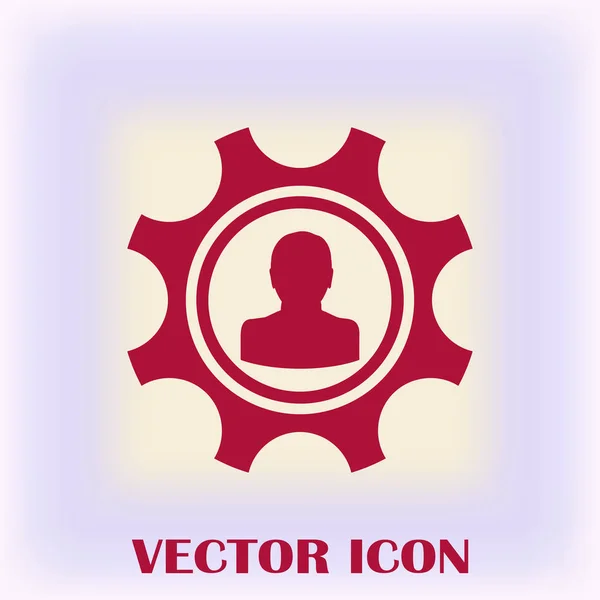 Gear icon with vintage background vector art — Stock Vector