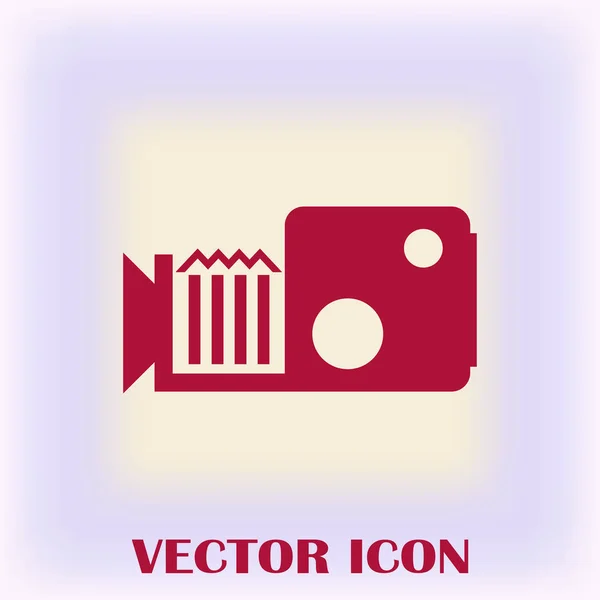 Ícone de vetor de câmera de vídeo — Vetor de Stock