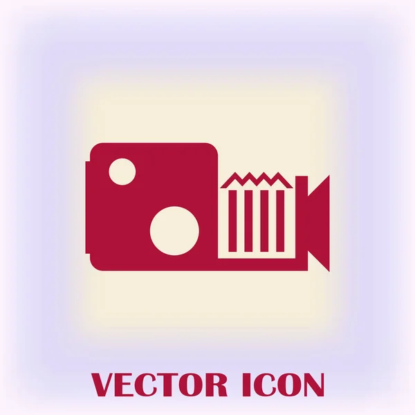 Icono de vector de cámara de vídeo — Vector de stock