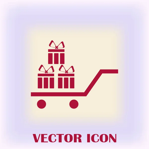 Icono web vector regalo — Vector de stock